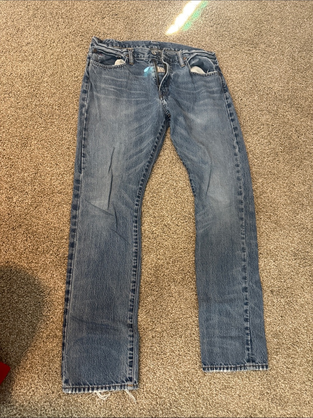 Polo by Ralph Lauren Women's Blue Straight-Leg Jeans